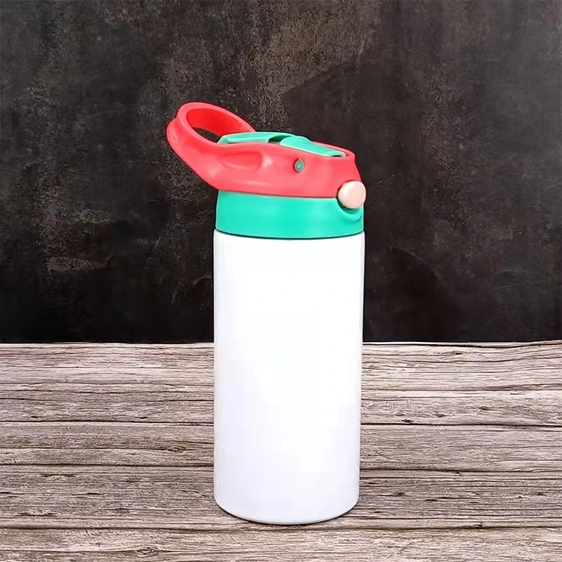 Heat Transfer 12oz Baby Water Bottle with Flip Top Lid for White Sublimation Transfer