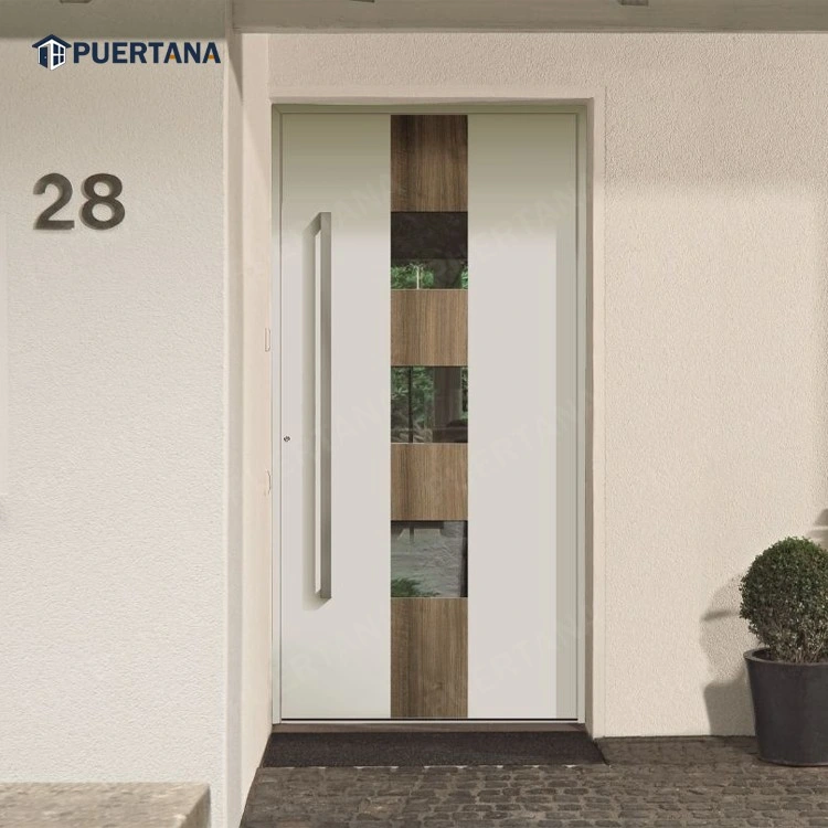 Personalizar aislado de la seguridad exterior de diseño de la puerta de hierro doble principal