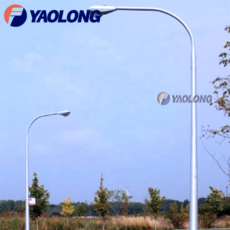 Outdoor Wind Resistant Single Arm Aluminum Light Pole 15 FT