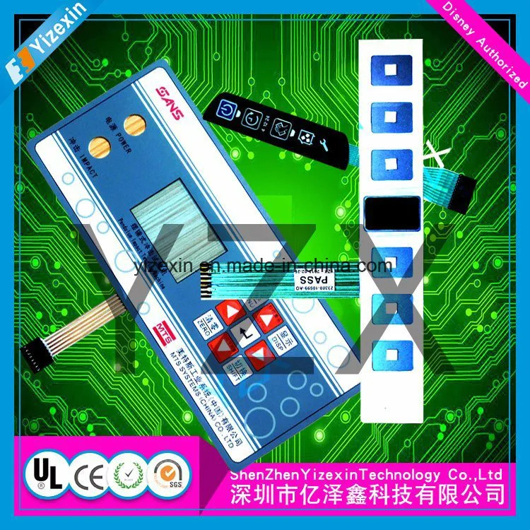 Flexible Silk Screen Printing Panel Control Metal Dome Membrane Switch Circuit