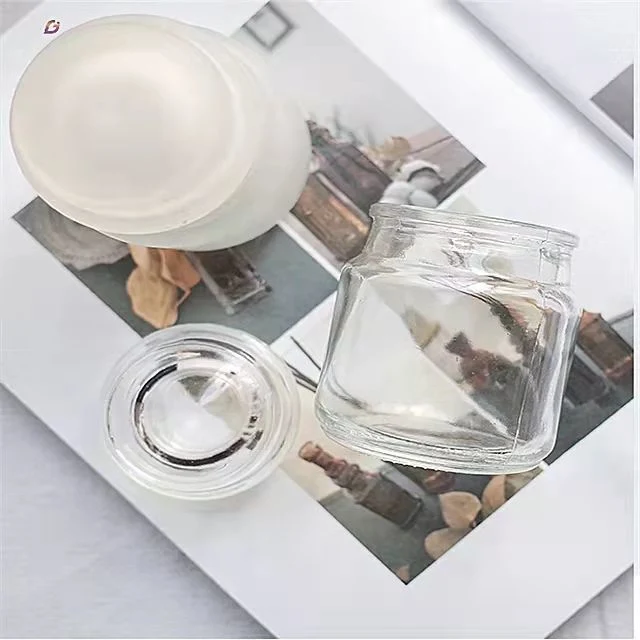 Wholesale/Supplier Glass Jars Candle Making Frosted Glass Candle Jars with Lid