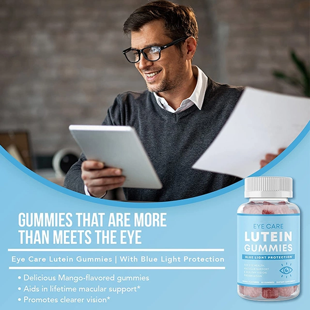 Vegan Eye Health Vitamins Lutein and Zeaxanthin Gummy Vitamins Eye Care Lutein Gummies for Adults