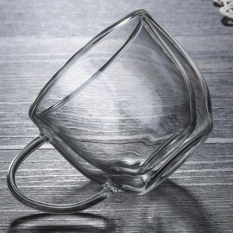 High quality/High cost performance  Wholesale/Supplier Unique Design Glass Mugs Transparent Glass Cup Coffee Mug for Tea Wine Water Drinking Borosilicate Glass Cup Glassware