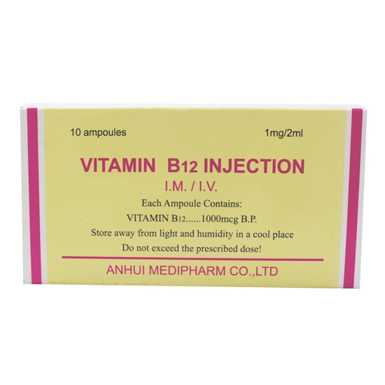 Vitamin B12 Injection, Vitamins Drugs, 1mg/2ml, 10&prime; S/Box, Medicine