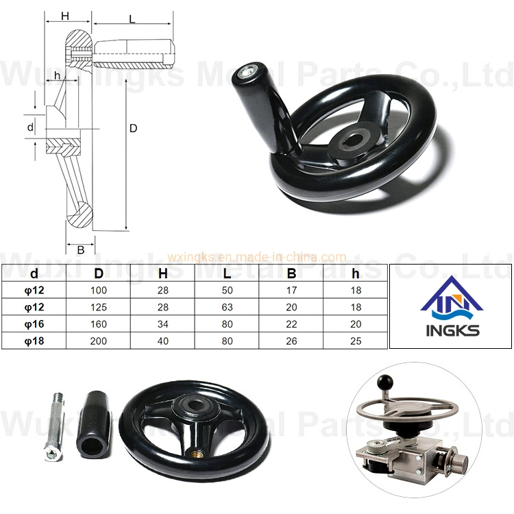 Ingks Rubber Wood Factory Supply Plastic Spoke Handwheels