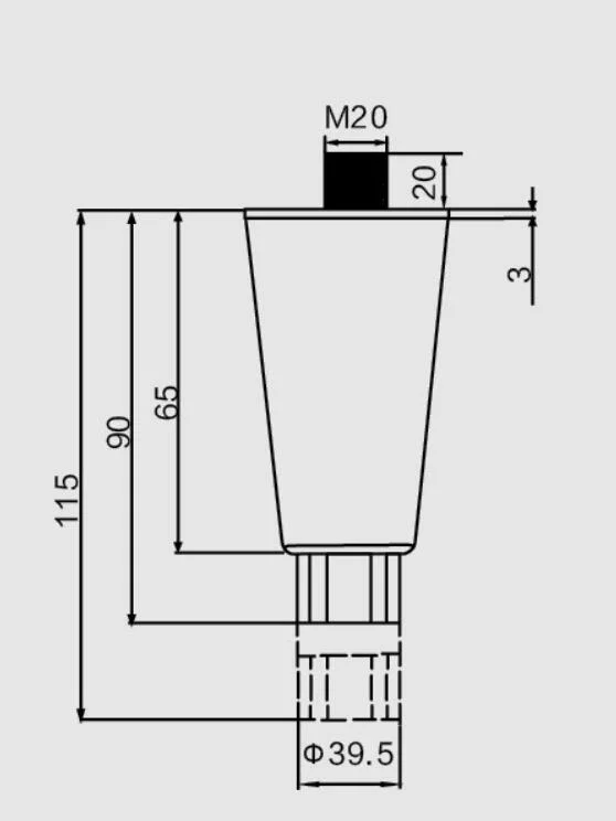 4-Inch Plastic Clad Steel Gravity Adjusting Foot