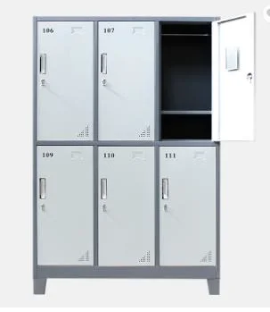 6 Door Metal Durable Storage Used for Bedroom School Gym School Store Things Cabinet