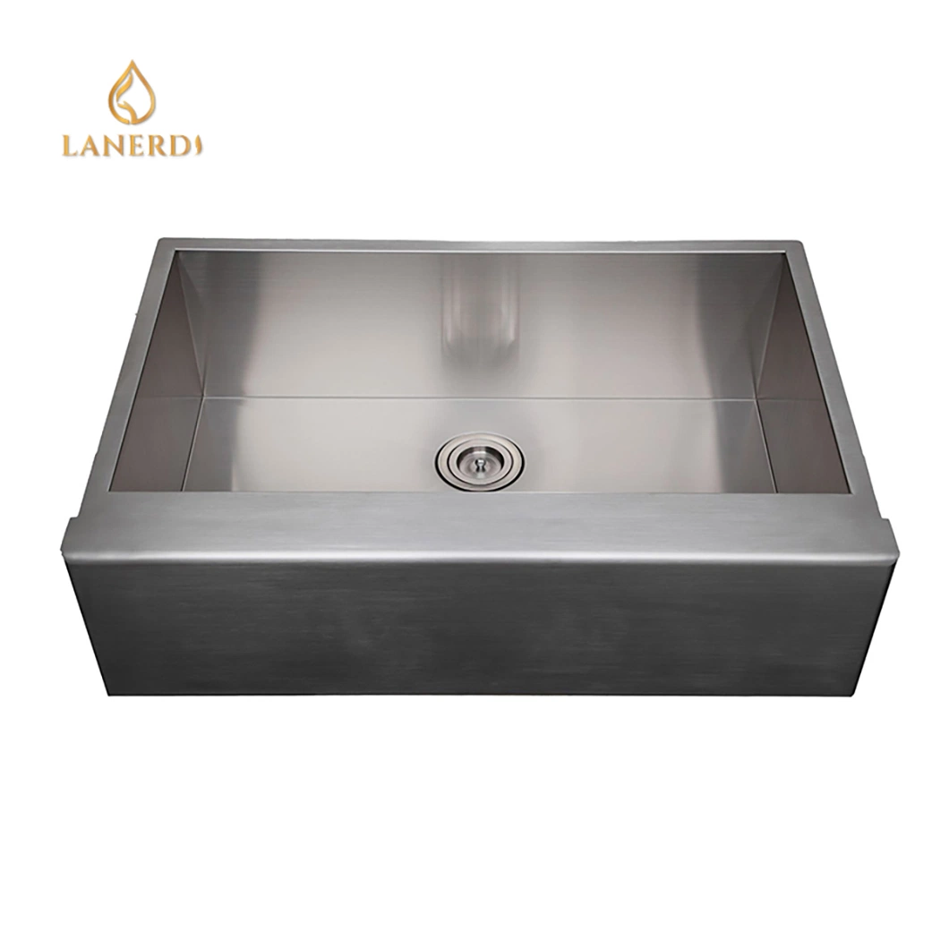 Handmade Single Bowl Farmhouse Apron Front 304 Stainless Steel Kitchen Sink