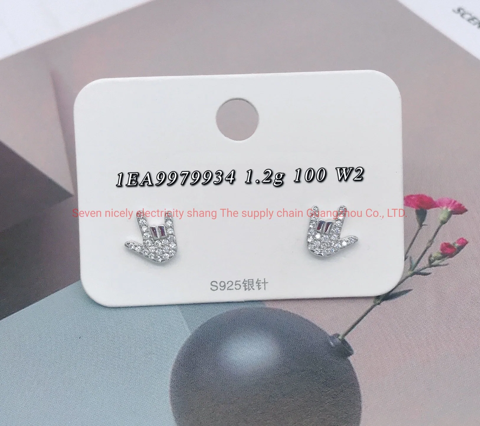 Fashion Hot Sale 925 Sterling Silver High quality/High cost performance  Custom Jewellery with White CZ Women Fancy Earrings