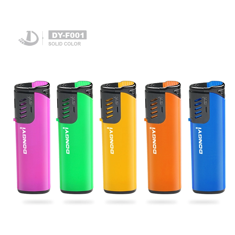 Dongyi Disposable/Refillable High Quality Plastic Windproof EUR Standard Cigarette Gas Lighter