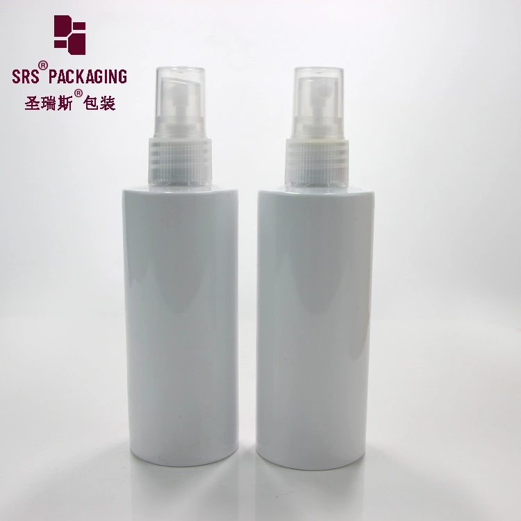 Stock Empty Mini Pet Clear Color Round Flat Alcohol Plastic Bottle Spray 100ml