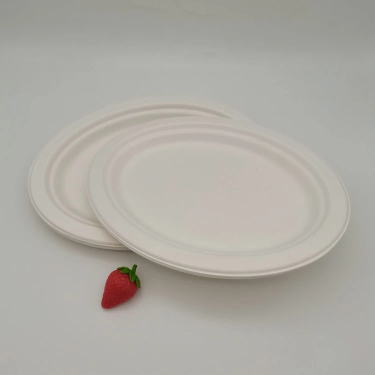 100% desechables de alta calidad de servicio pesado Compostable Plato