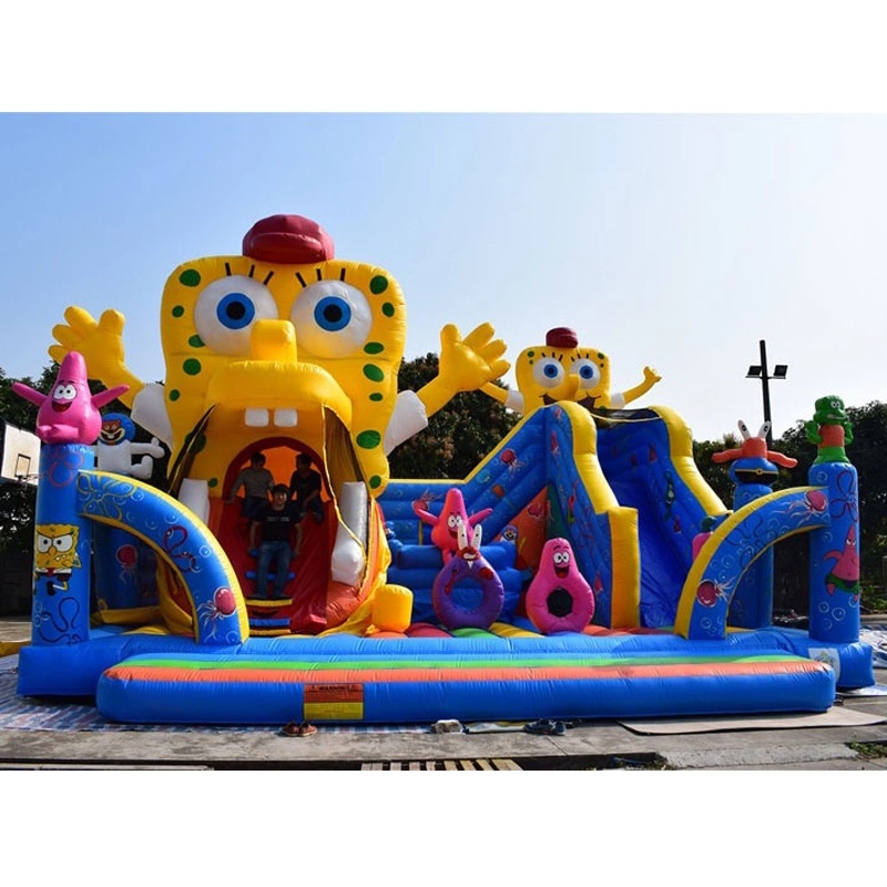 Populares de la casa de rebote esponja castillo hinchable de PVC combinado saltar de nuevo diseño niños tobogán de agua de la boda de rebote comercial castillos inflables hinchables