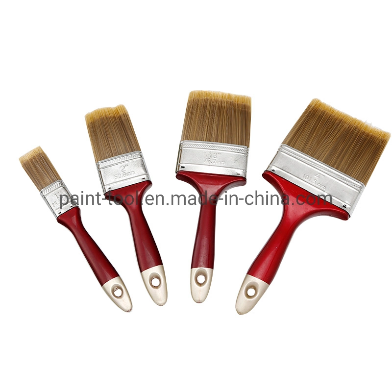 Wholesale/Supplier Brislte Hair Paint Brushes with Plastic Handle Silver Tip