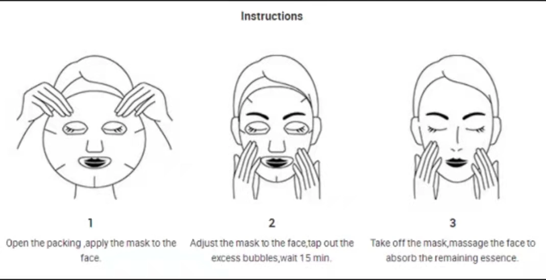 OEM apaisante et soulager le masque de soins de la peau d'humidité