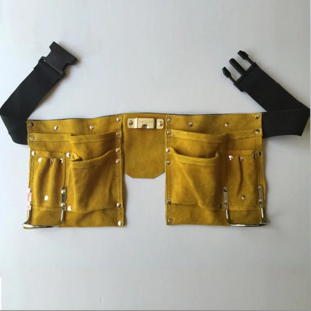 Ceinture ceinture ceinture ceinture ceinture porte-outils en cuir Construction de menuisier à ouverture rapide Outil de travail de rangement de l'outil de travail de poche de courroie Wyz19877