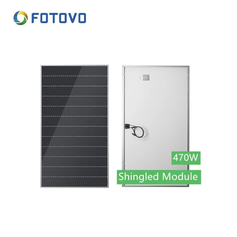 Mono-Crystalline 470W PV Mono-Facial Panel Único de vidrio Shingled módulo solar