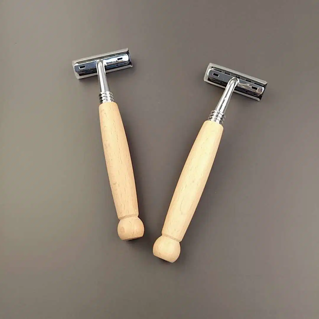 Biodegradable Natural Bamboo Razor Wooden Razor Replacement Head