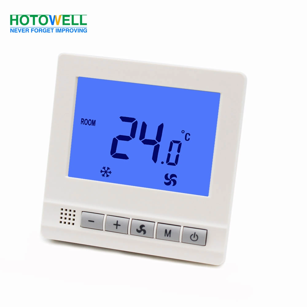 HVAC System 4 Pipe System Fan Coil Thermostat Temperature Controller