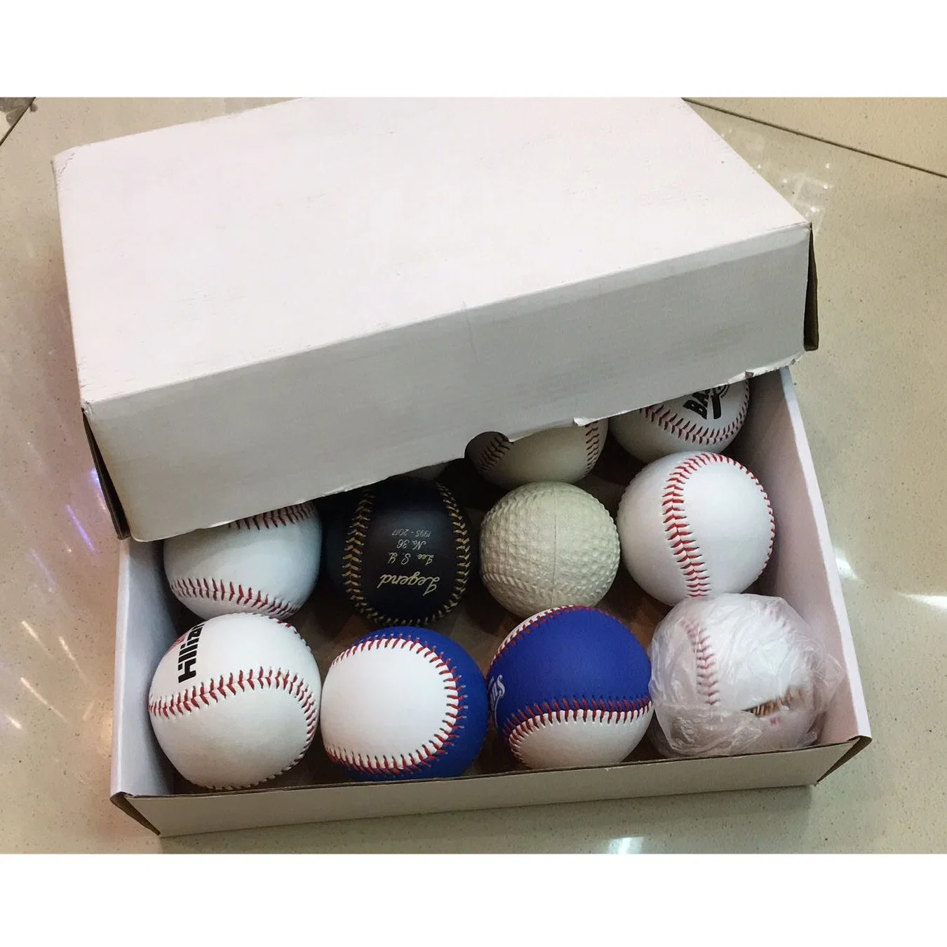 Deisgn personalizados en PVC de alta calidad de softbol de béisbol de cuero