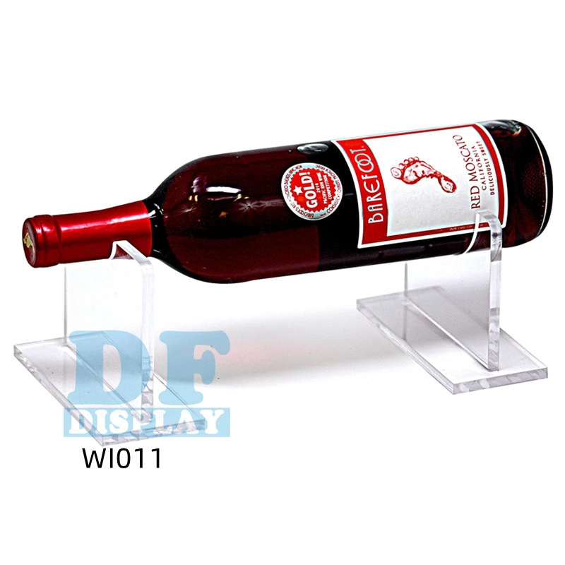 Better Display Cases Clear Acrylic Counter-Balanced Semi-Circle Tabletop Wine Bottle Display Stand