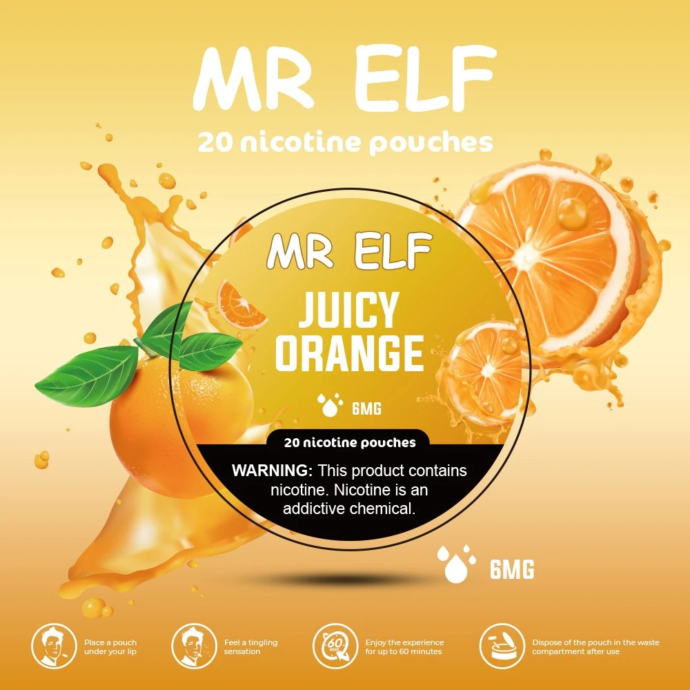 Mr Elf Nicotine Pouches Snus Smokeless Cigarette with Synthetic Nicotine Original Factory Wholesale/Supplier Vapes Vs Zyn Egp on Velo