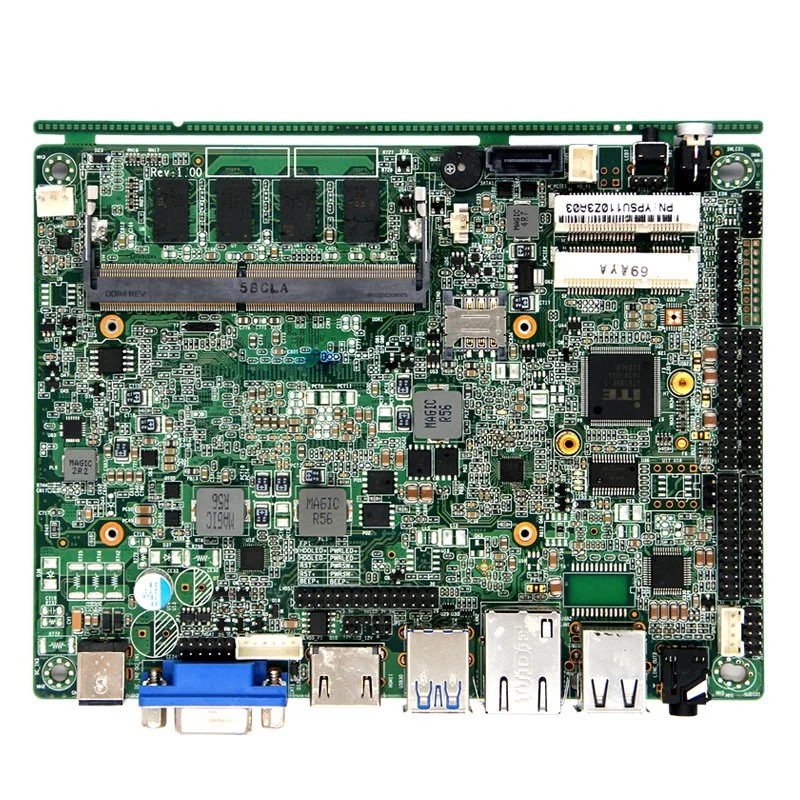 Computer Mainboard Lvds 2USB Dual LAN Main Board 6COM DDR4 PS2 SATA HD Msata DC12V VGA Gaming PC Motherboard