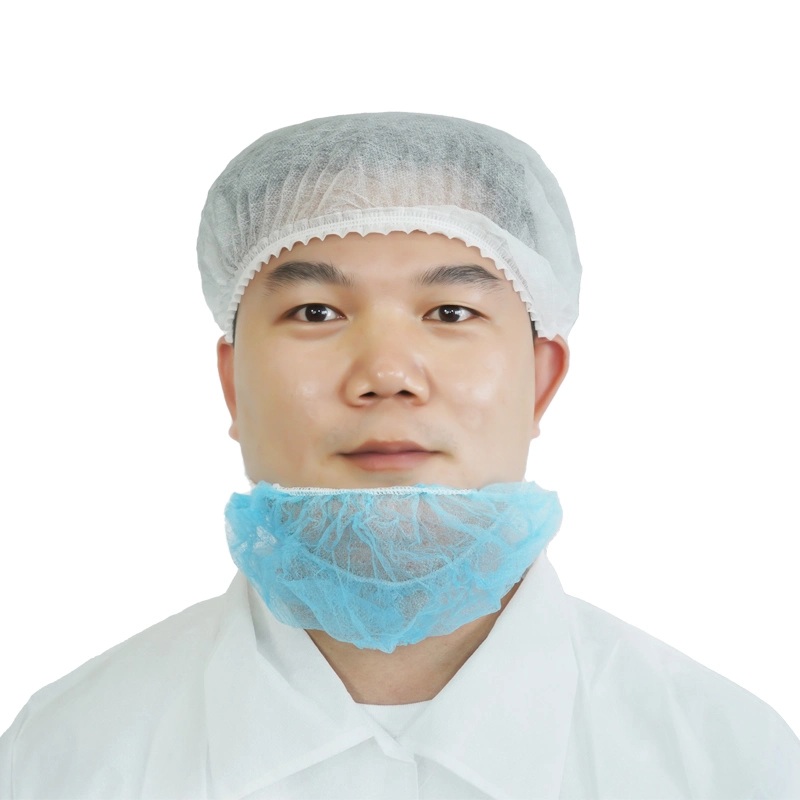 Горячая продажа высококачественные мужчины работы Продукты питания Beard Net Head Подвесная одноразовая нетканая накладная крышка для чистых помещений