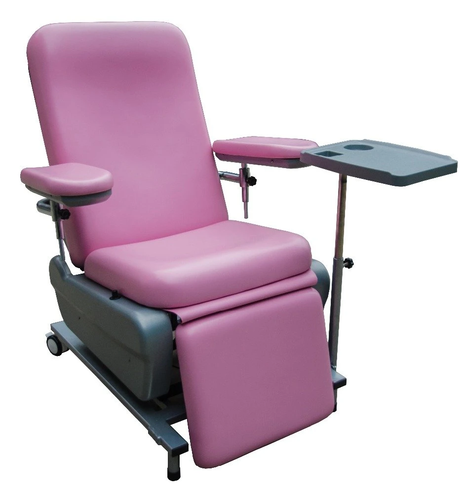 Medical Exam Equipment 2 Function Adjustable Patient Electric Dialysis Chair with Casters