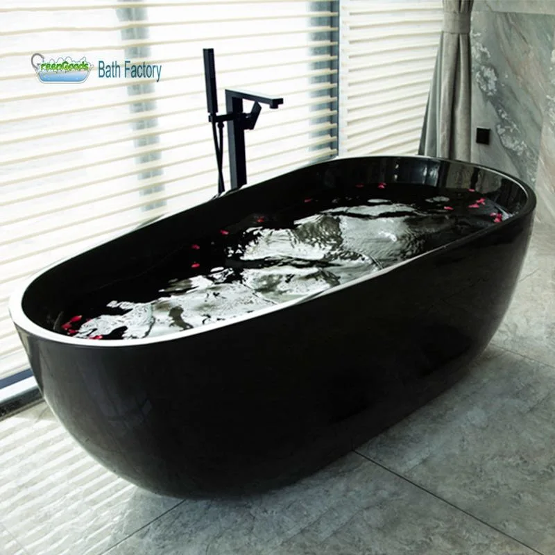 CE Wholesale/Supplier Black Matte Acrylic Bath Freestanding Bathtubs