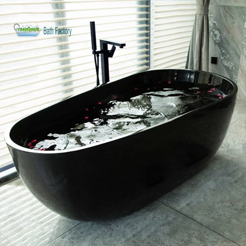 CE Wholesale Black Matte Acrylic Bath Freestanding Bathtubs