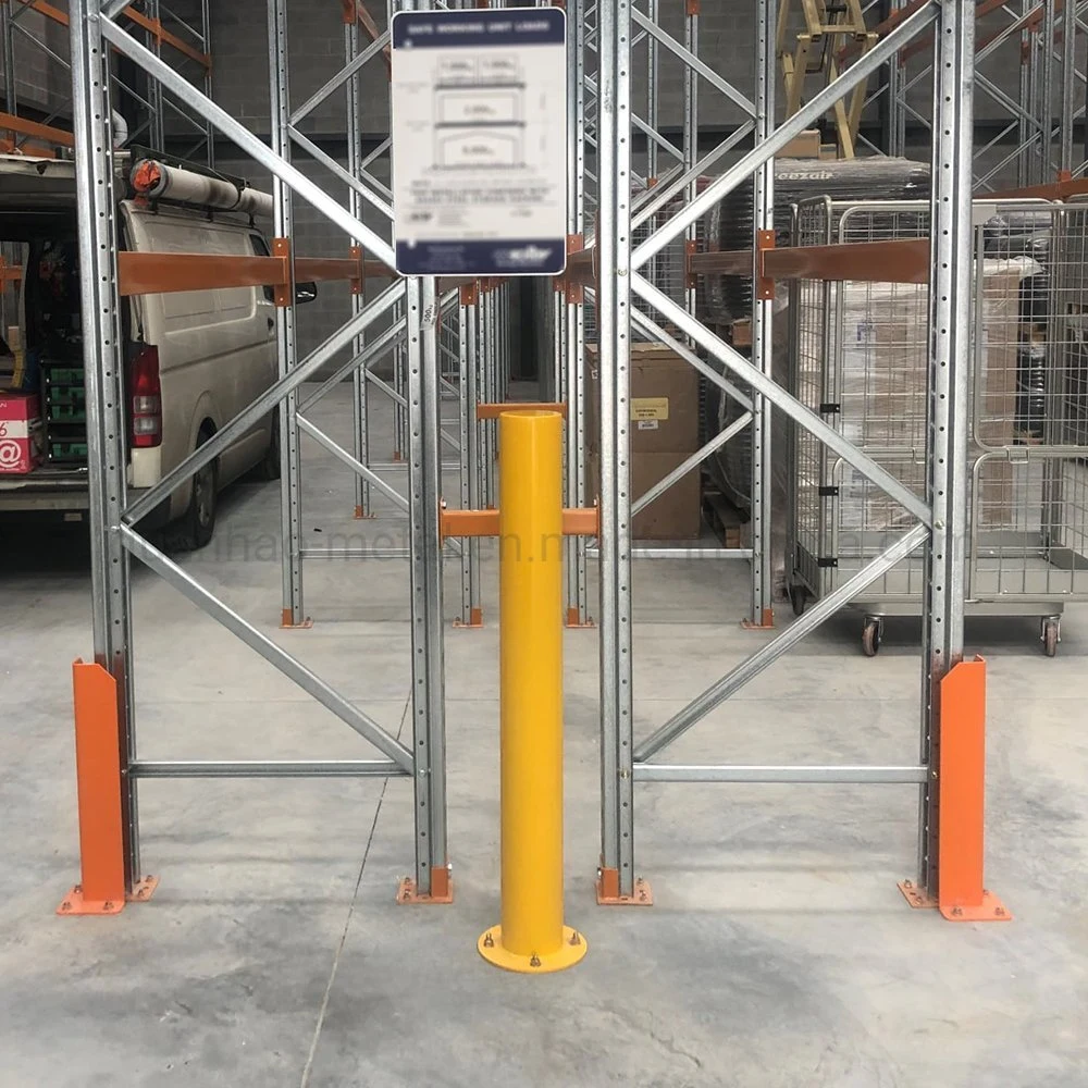 Safety Bollard Yellow Powder Coat Pipe Steel Safety Barrier with Fixings