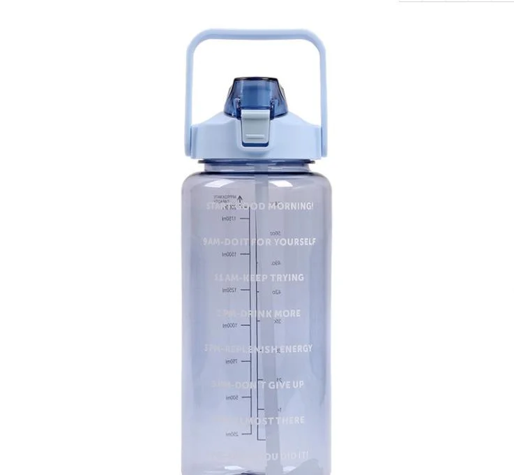 Fashionable 2000ml Large Capacity Cup Portable Outdoor Sports Plastic Water Bottle