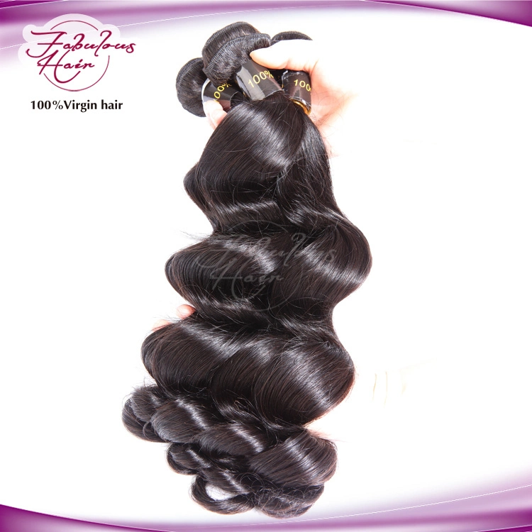 100% Malaysian Loose Wave Virgin Hair Weaving Weft