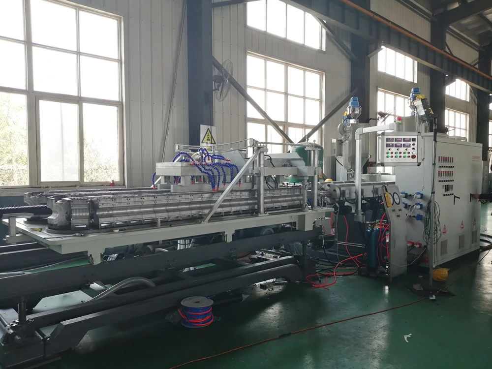 PE Double Wall Corrugated Pipe Production Line