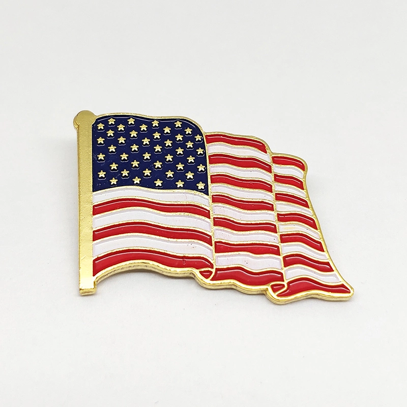 Custom Pin American Canadian Suit Metal Hat Saudi World National Hand Soft Magnetic Country Iran Enamel Flag Badge Lapel Pin