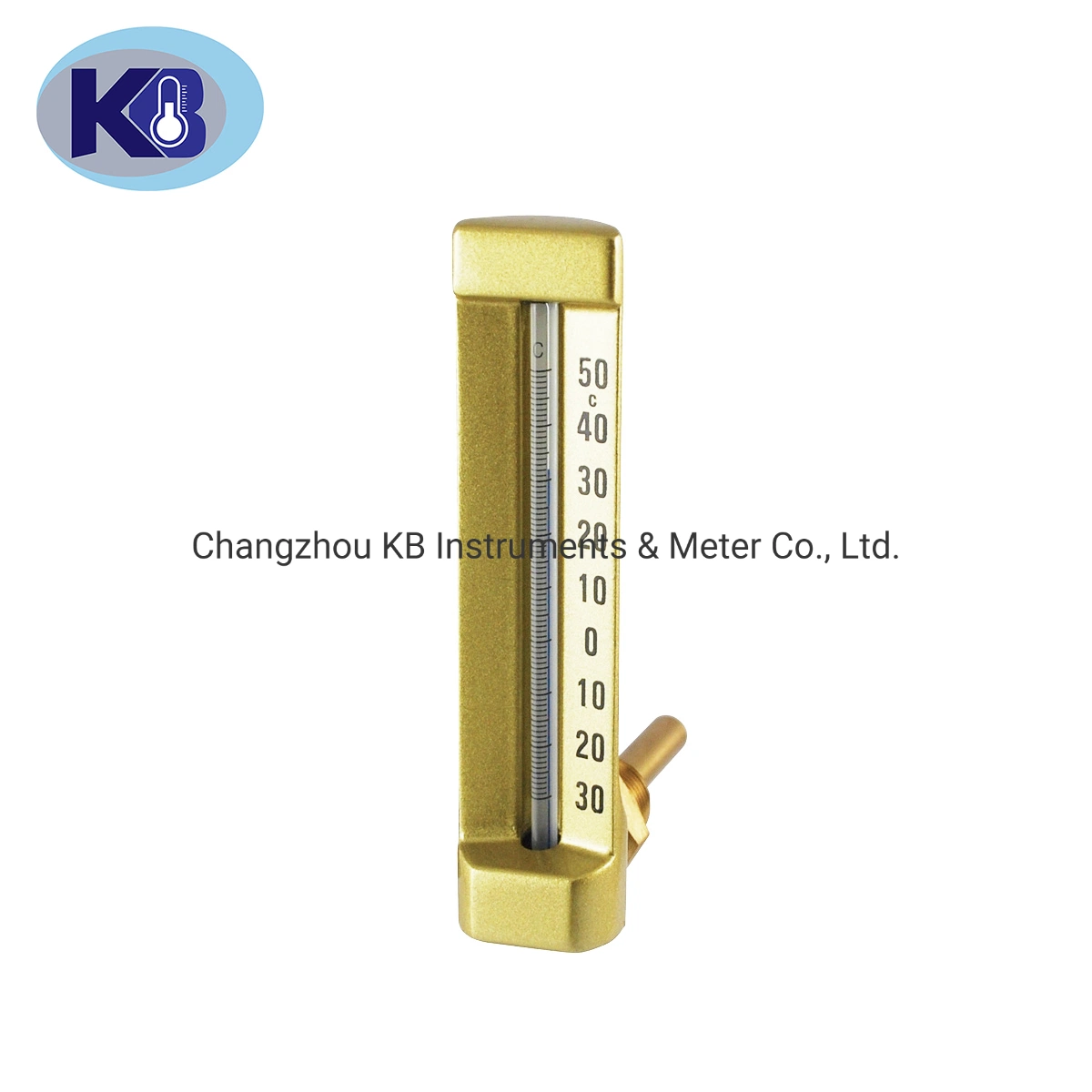 Marine Gold Color V-Shaped Industrial Thermometer