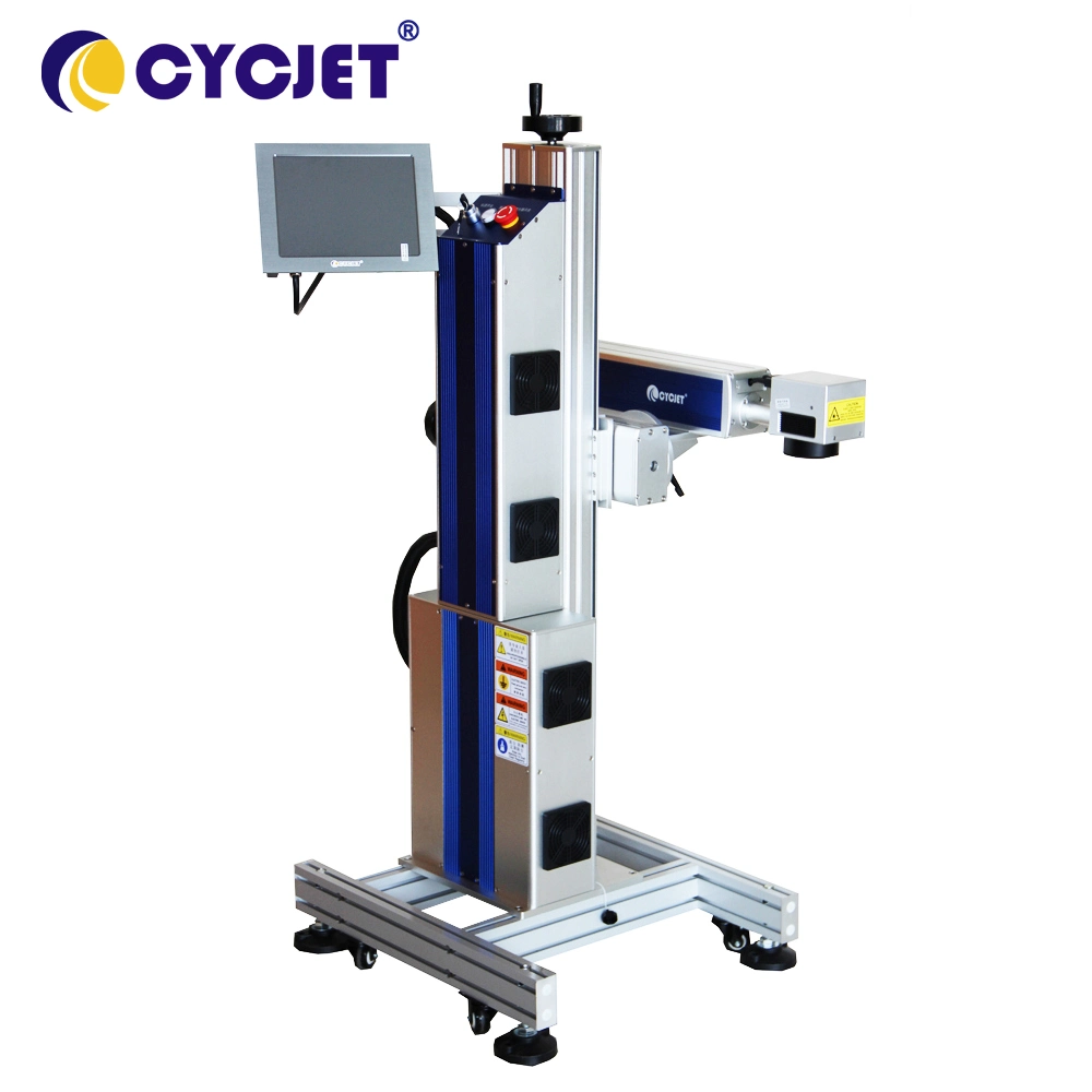 Cycjet Lf50f marcadora láser de fibra en línea para tubería de HDPE