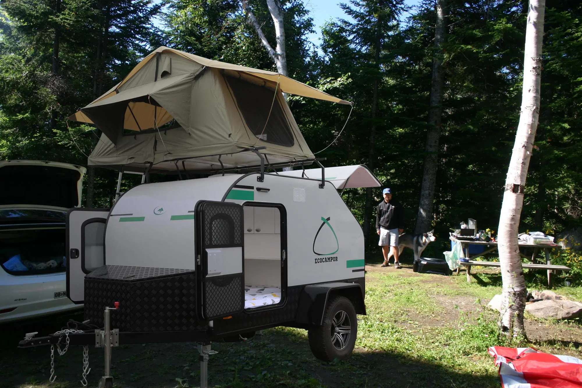 Ecocampor off-Road Light Teardrop Trailer Camper Small Caravan RV