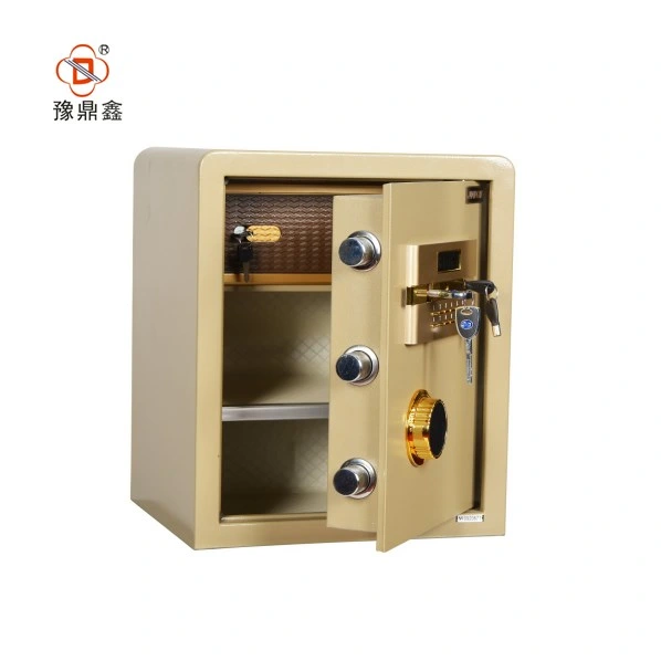 New Design Metal Hotel/Home Used Double Protection Golden Color Steel Safe