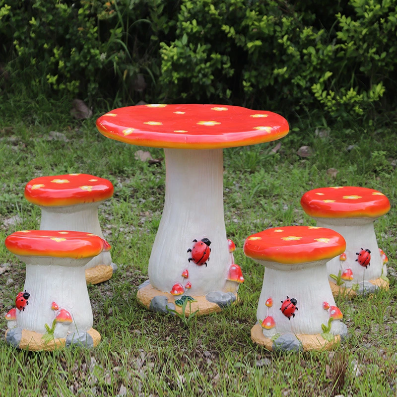 Modern Garden Decorations Large Mushroom Shape Stool Chair