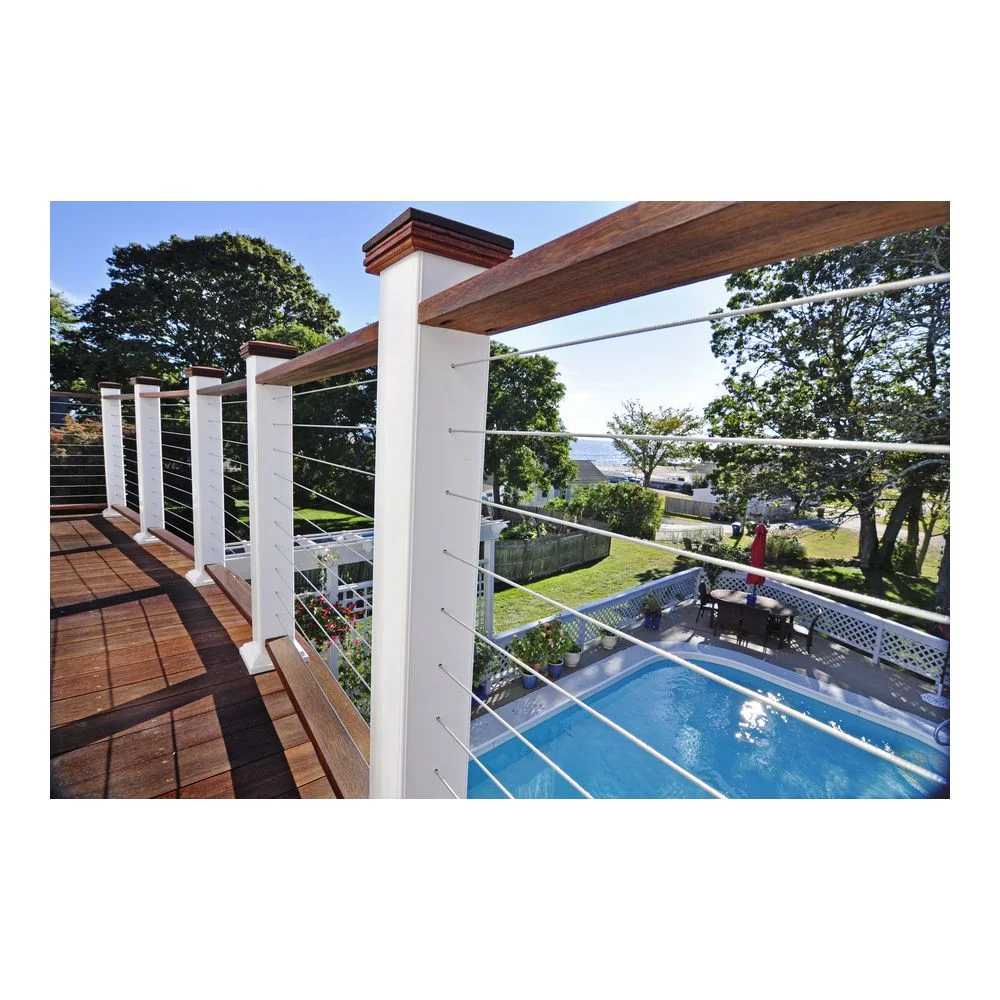 High quality/High cost performance Modern Decking Stainless Steel Baluster Cable Railing Wire Deck Railing