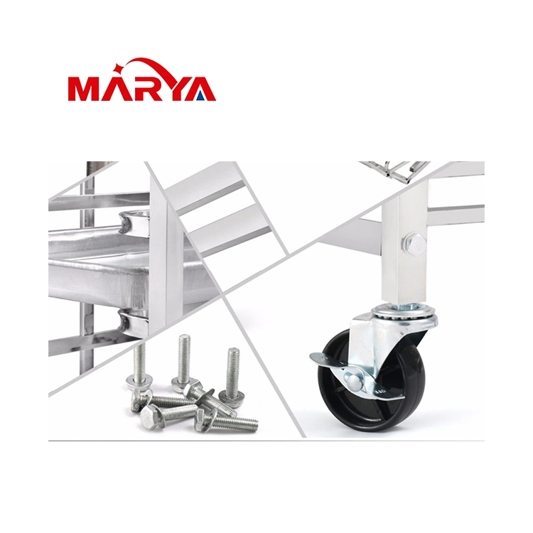 Marya Pharmaceutical Laboratory Hospital Stainless Steel Transfer Trolley with Great Factory Price