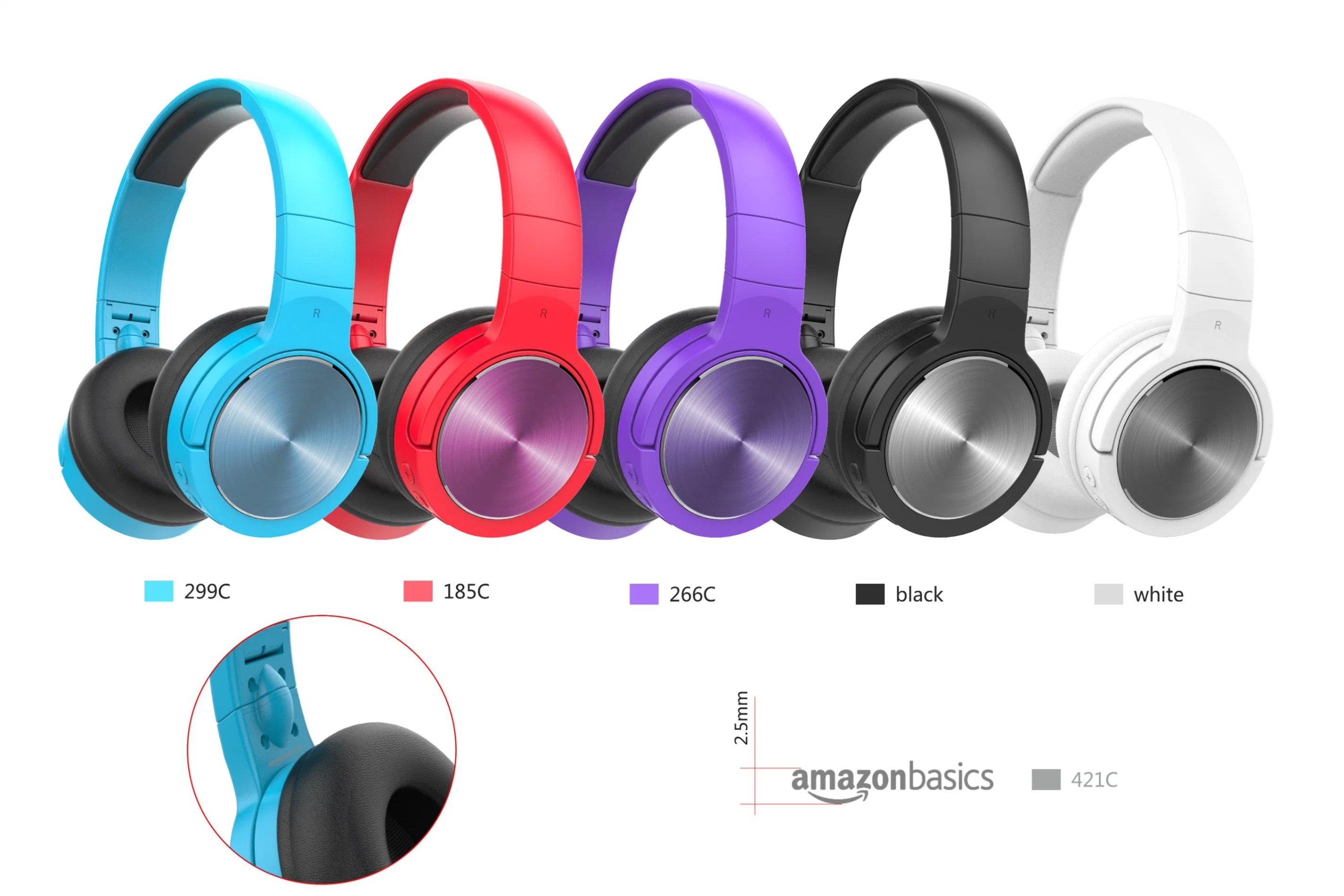 Bluetooth 5.2 on Ear Stretchable Headphone with CD Pattern Ear Cover 17ly25