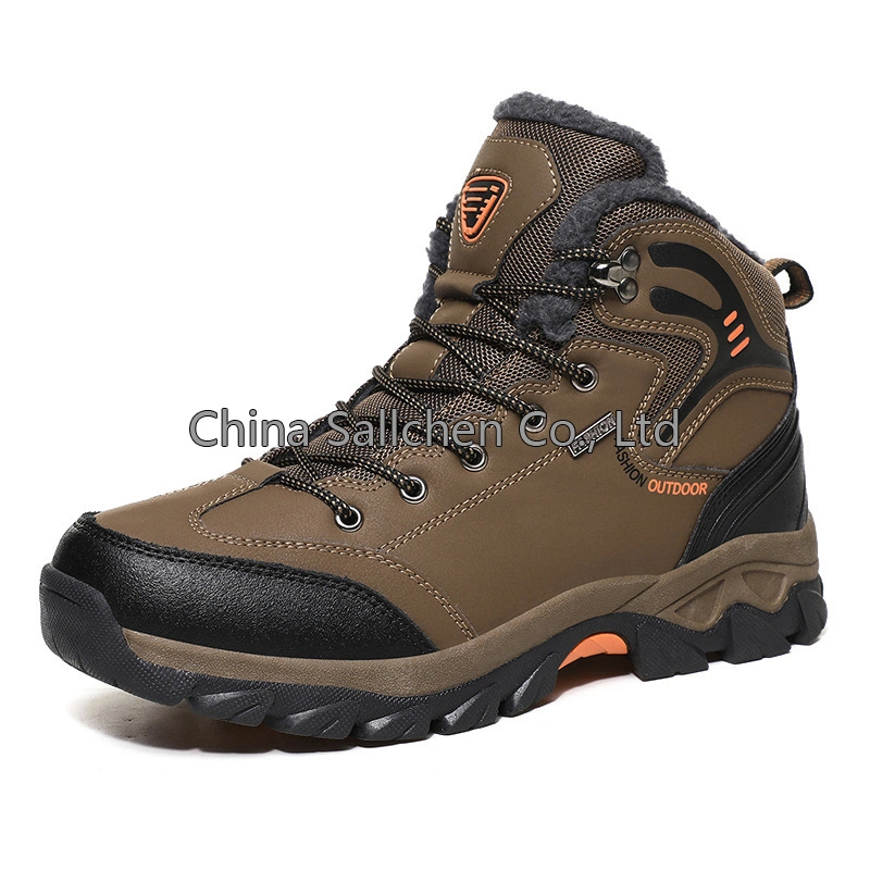 Fur Thickened High Top Outdoor Hiking Shoes Mountaineering Shoes