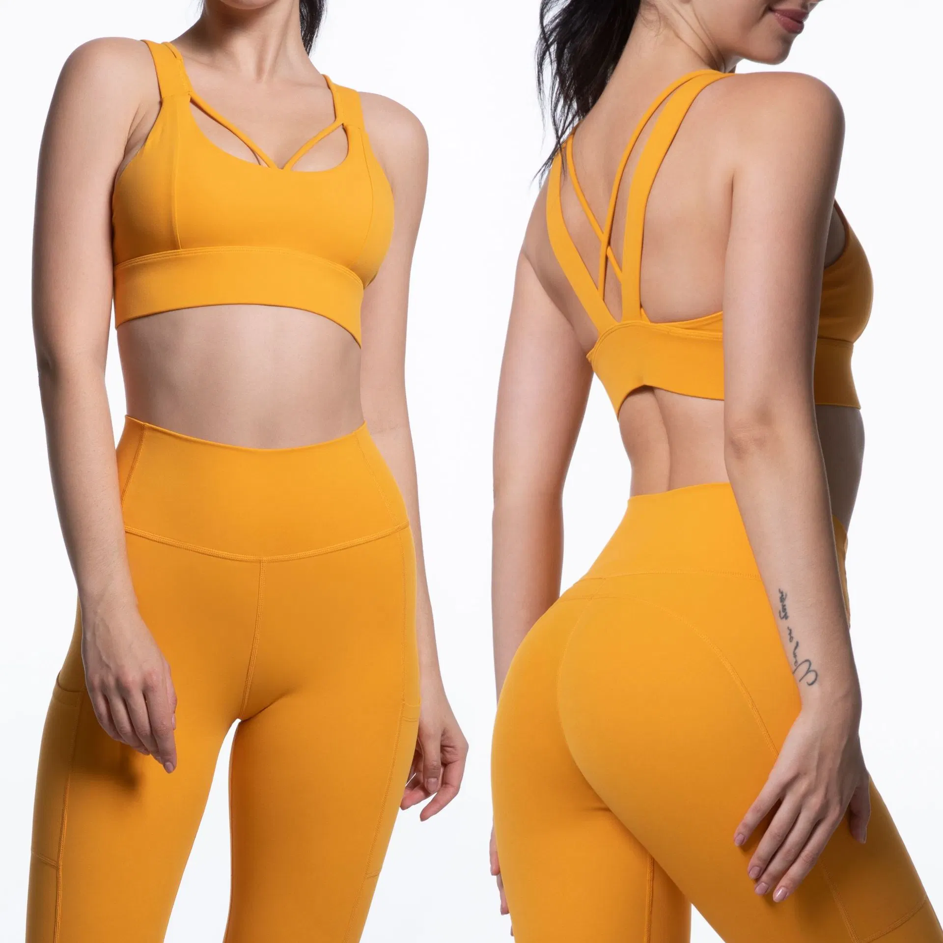 2022 Hot Sell Two-Piece Yoga Set Hochwertige Sportswear für Damen