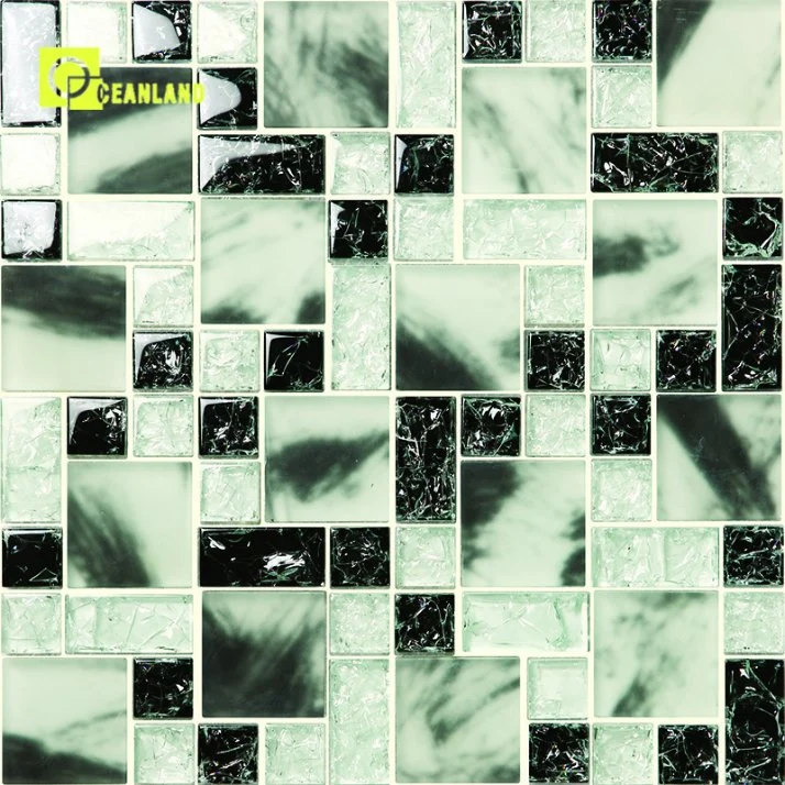 Natural Clean Green Pictures Pattern Mosaic Tile for Design