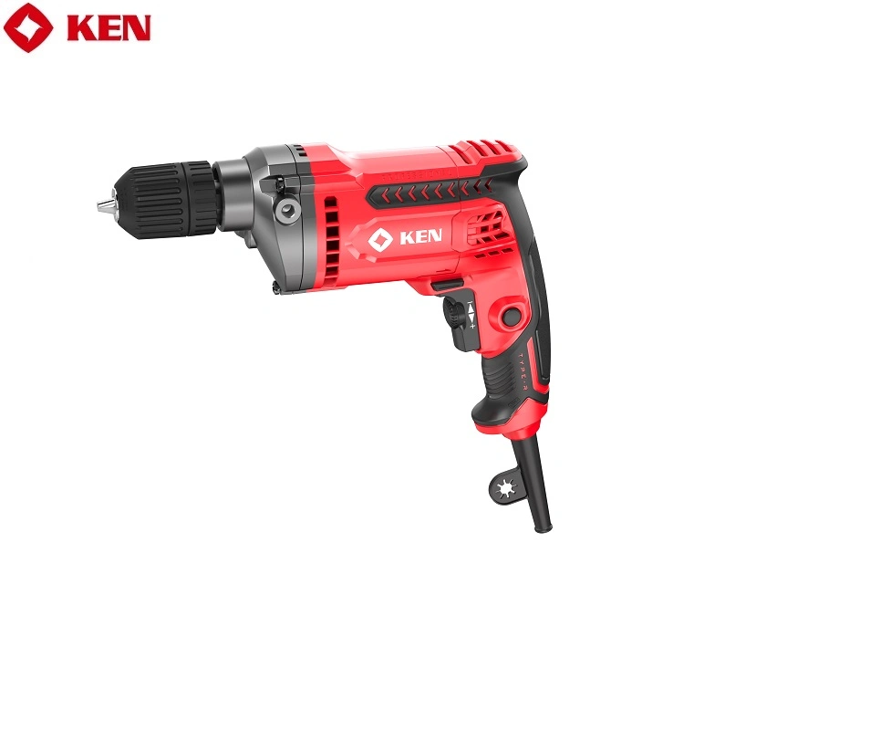 Electric Drill with 10mm Metal Chuck, Hand Drill with Auxiliary Handle