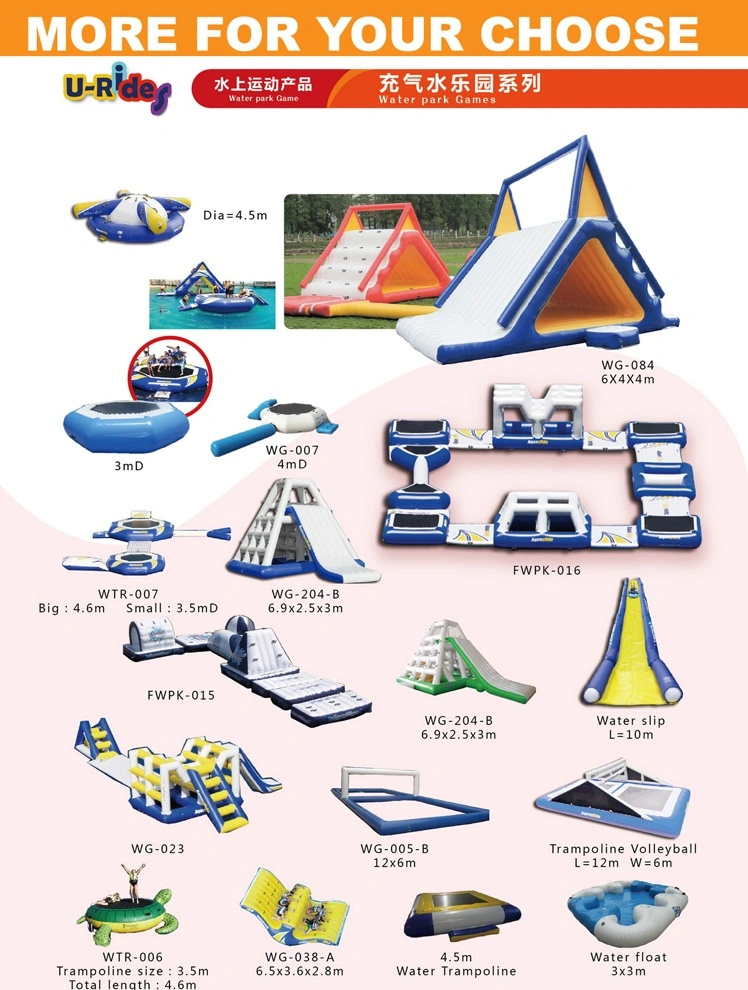 300 Capacity Customized Floating Inflatable  Water Games for Outdoor Water park