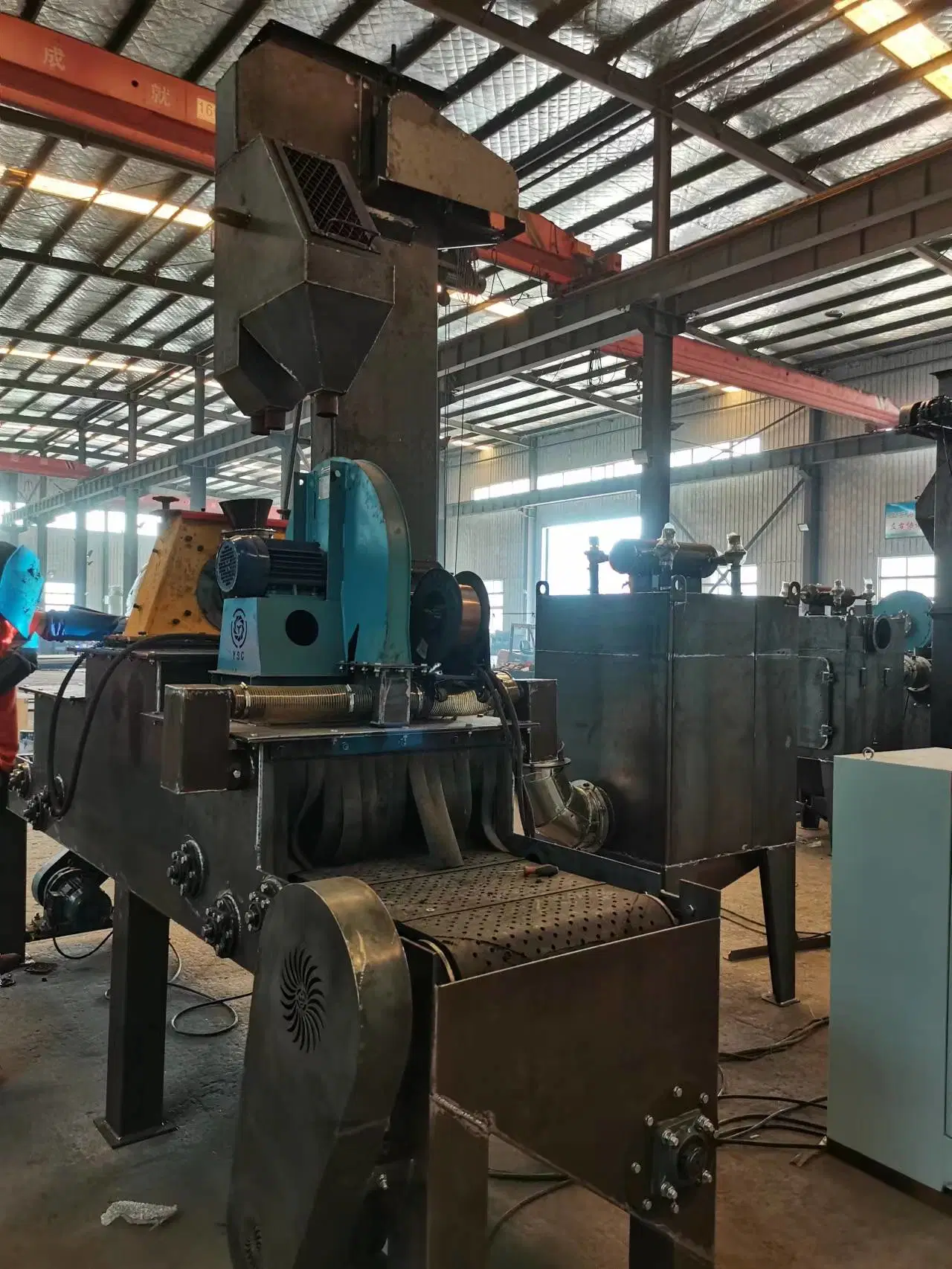 Rubber Belt Shot Blasting Machine for Aluminum Profile Surface Cleaning Abrator